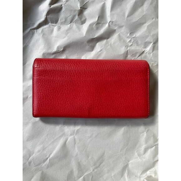 Gucci Wallet Bifold Long Leather Women’s One Size Red Authentic Designer Vintage - Picture 13 of 16